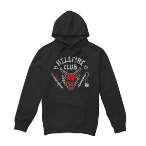 Stranger Things 5 Unisex Adult Hellfire Club Inverted Hoodie / Black